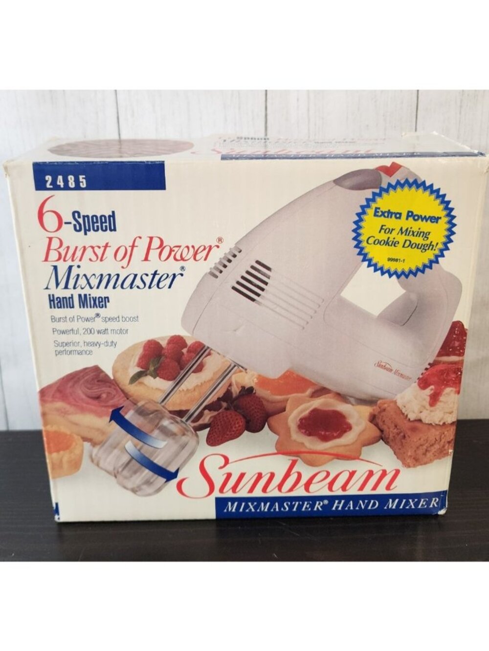 SUNBEAM 2485 6 SPEED MIXMASTER HAND MIXER BURST OF POWER VINTAGE hardly used 94